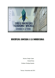 DISCIPLINA ASOCIADA A LA SOBRECARGA  Alumno: Sergio López Ronald Rivas