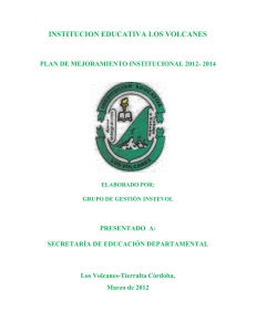 PLAN DE MEJORAMIENTO INSTITUCIONAL 2012