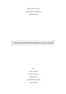 Universidad de Costa Rica Sede Universitaria Rodrigo Facio Facultad de Letras