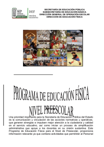 1)PROGRAMA DE EDUCACIÓN FÍSICA NIVEL PREESCOLAR