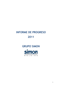 INFORME DE PROGRESO 2011 GRUPO SIMON