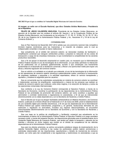 DECRETO por el que se establece la Ventanilla Digital Mexicana... Al  margen  un  sello  con ...