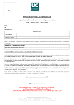 Carta compromiso de alumnos de nuevo ingreso