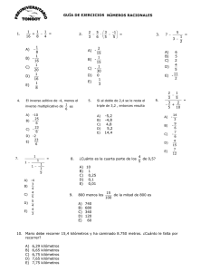 05.- Material de Ejercicios de Numeros Racionales