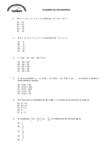 20.- Ejercicios Álgebra de Polinomios I
