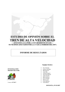 2007-02 | Estudio de opiniÃ³n sobre el tren de alta velocidad