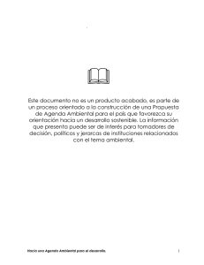Una Agenda Ambiental Para El Desarrollo Un Reto Nacional