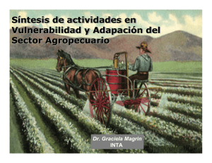 S ntesis de actividades en Vulnerabilidad y Adapaci n del Sector Agropecuario