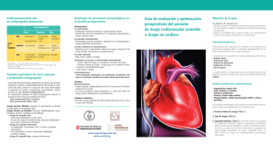Guia de evaluaci n y optimizaci n preoperatoria del paciente de riesgo cardiovascular sometido a cirug a no card aca (tr ptico)