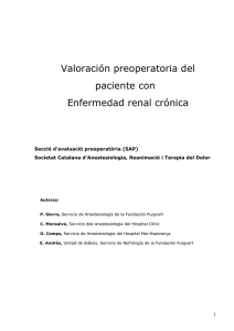 Valoraci n preoperatoria del paciente con enfermedad renal cr nica