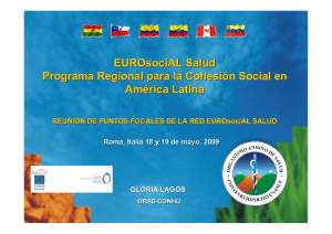 EUROsociAL Salud Programa Regional para la Cohesión Social en América Latina EUROsociAL