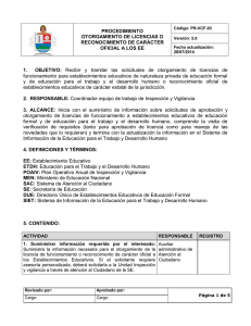 PR-VCF-03 OTORGAMIENTO DE LICENCIAS