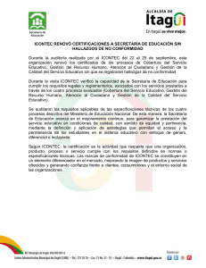 ICONTEC renovó certificaciones a Secretar a de Educaci n sin hallazgos de no conformidad