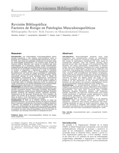 Revisión Bibliográfica: Factores de Riesgo en Patologías Musculoesqueléticas