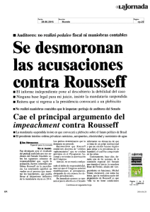 las acusaciones contra Rousseff Se desmoronan