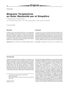 Bloqueos Terapéuticos en Dolor Mantenido por el Simpático Original Therapeutic Blockades