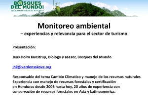 Monitoreo ambiental – experiencias y relevancia para el sector de turismo