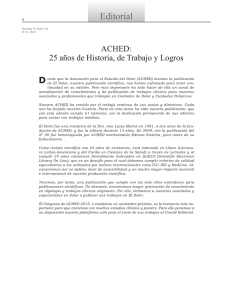 Editorial D ACHED: 25 años de Historia, de Trabajo y Logros