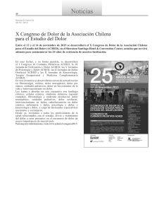 Noticias X Congreso de Dolor de la Asociación Chilena