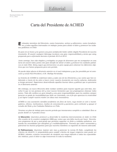 Editorial E Carta del Presidente de ACHED 8