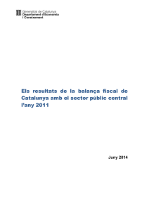 Resultat de la balança fiscal de Catalunya amb l Administració central de l any 2011