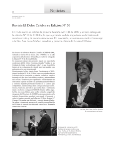 Noticias Revista El Dolor Celebra su Edición Nº 50