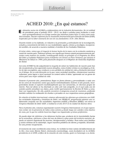 ACHED 2010: ¿En qué estamos? Editorial E