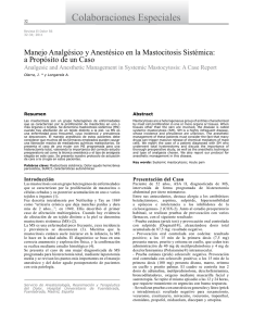 Manejo Analgésico y Anestésico en la Mastocitosis Sistémica: