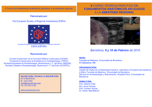 X curso teórico práctico de fundamentos anatómicos aplicados a la Anestesia Regional