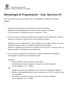 Metodología de Programación – Guía  Ejercicios #3