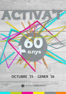 Programa Activa't + 60 octubre 15-gener 16