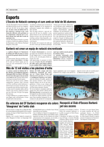 Notícies esportives a la revista municipal núm. 330