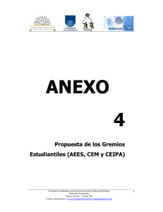 ANEXO 4 Propuesta de los Gremios Estudiantiles (AEES, CEM y CEIPA)