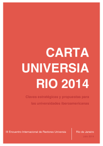 CARTA UNIVERSIA RIO 2014 Claves estratégicas y propuestas para