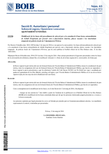 Núm. 63 Secció II. Autoritats i personal Subsecció segona. Oposicions i concursos 5559