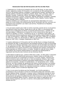 Declaración final – São Paulo - 2005