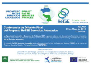 Conferencia de Difusión Final del Proyecto ReTSE Servicios Avanzados PROYECTO ReTSE