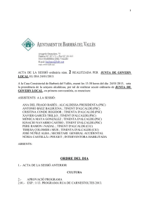 Acta de la Junta de Govern Local núm. 2 del 24 de gener de 2013