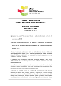 BOLETÍN DE RESOLUCIONES Nº3 7-08-2013