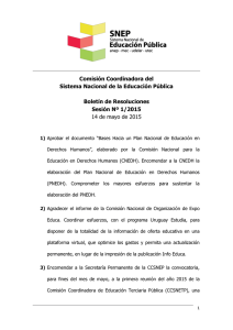 BOLETÍN DE RESOLUCIONES SESIÓN Nº 1 14 05 2015