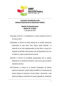 BOLETÍN DE RESOLUCIONES SESIÓN Nº 2 2 07 2015
