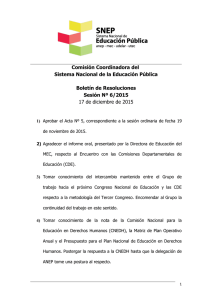 BOLETÍN DE RESOLUCIONES SESIÓN Nº 6 17 12 2015