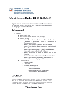Memòria Acadèmica DLSI 2012-2013