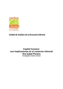 Unidad de Análisis de la Economía Informal Capital humano: