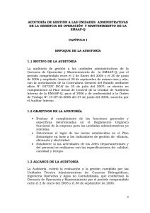 AUDITORIA DE GESTIÓN A LA GERENCIA DE OPERACIÓN Y MANTENIMIENTO DE LA EMAAP-Q (13-11-2007)