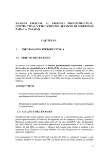 EE AL PROCESO PRECONTRACTUAL, CONTRACTUAL Y EJECUCIÓN DEL SERVICIO DE SEGURIDAD DE LA EMAAP-Q (24-01-2008)