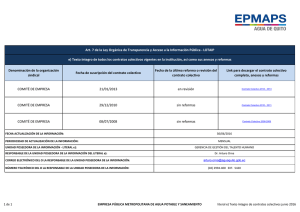 Literal E: Contratos colectivos