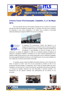 Crónica Curso ITLS Avanzado. Castellón, 2 y 3 de Mayo 2014.