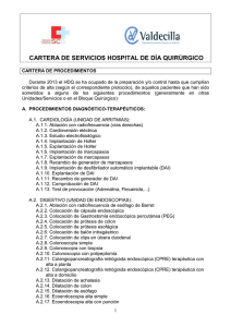 Descargar documento: Cartera de servicios hospital de día quirúrgico