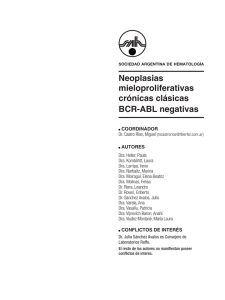 Neoplasias mieloproliferativas cr nicas cl sicas BCR-ABL negativas